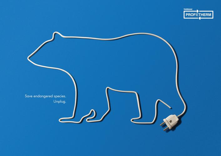 印度公益广告设计thermax profetherm:拔出插座,拯救濒危物种